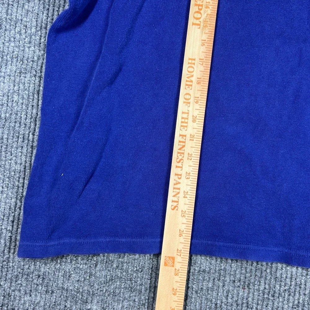 Vintage Polo Ralph Lauren Sweater Mens 2XL Blue Tight Knit Mock Neck Quarter Zip